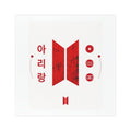 Car Magnet — Red Korean BTS-style Design with 아리랑 Text